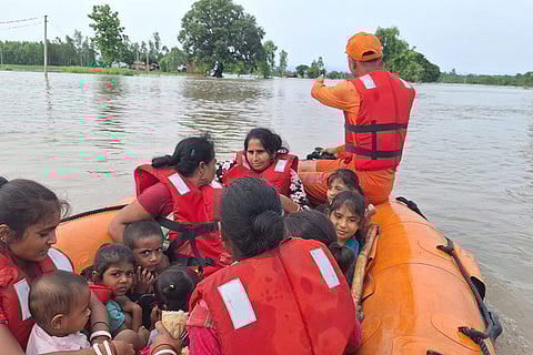 Flood-affected area in Champawat